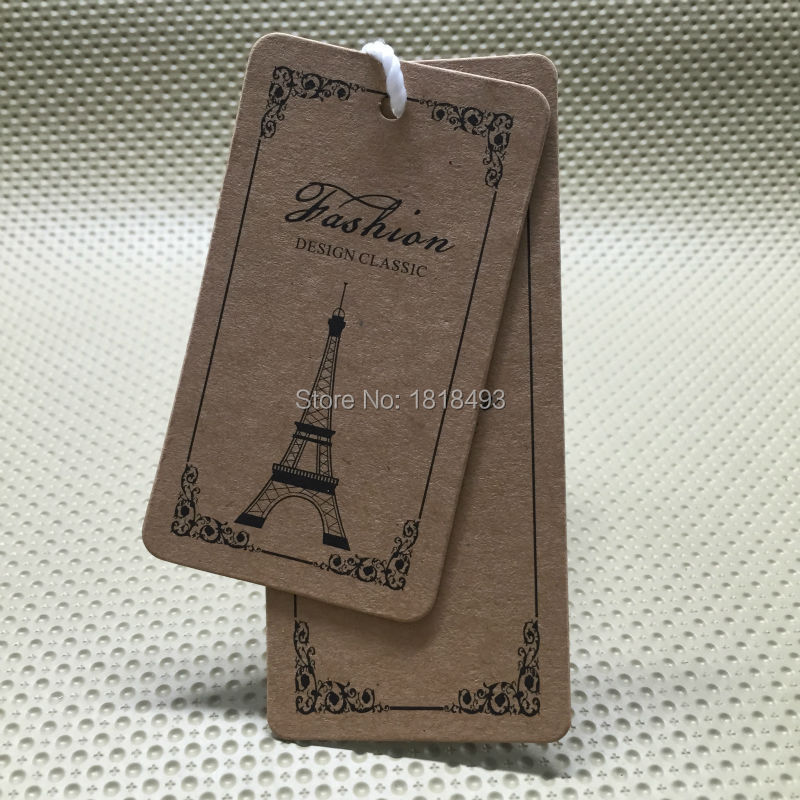 Kraft Hang Tag - customize clothing kraft paper hang tag/garment