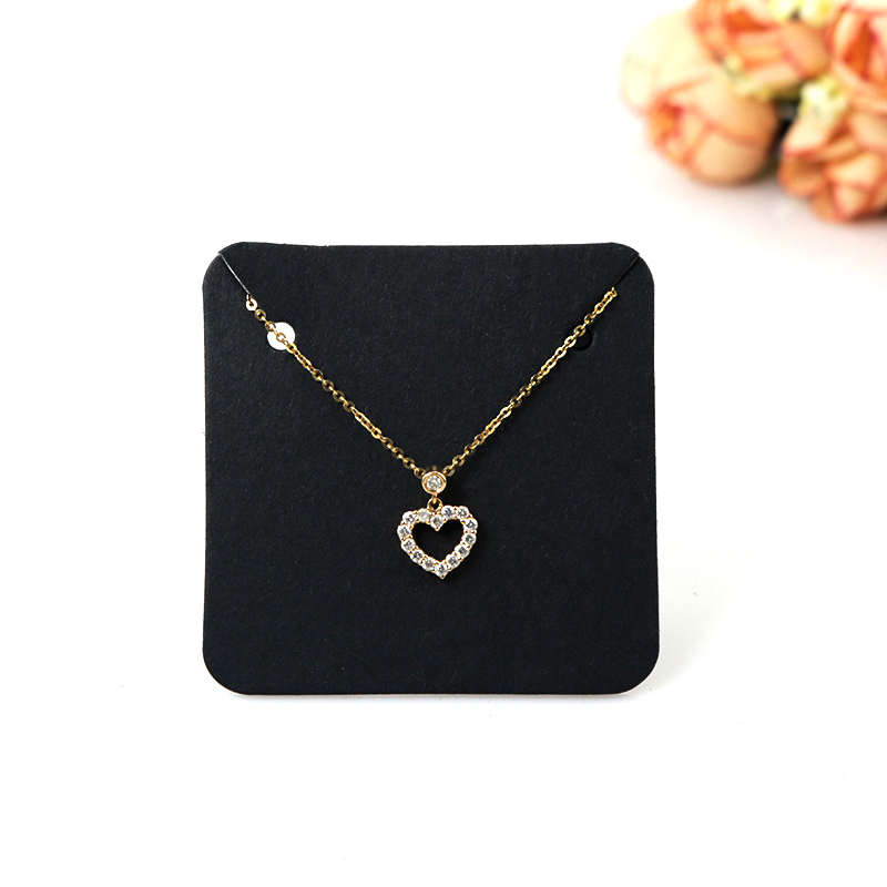 Kraft Hang Tag - 50PCS 5x5cm Blank Kraft Necklace Cards