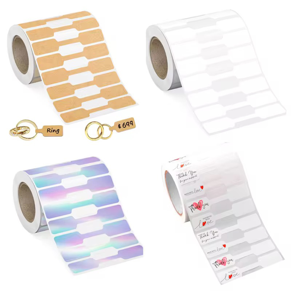 Kraft Hang Tag - 500pcs/roll Blank Paper Price Tags Stickers