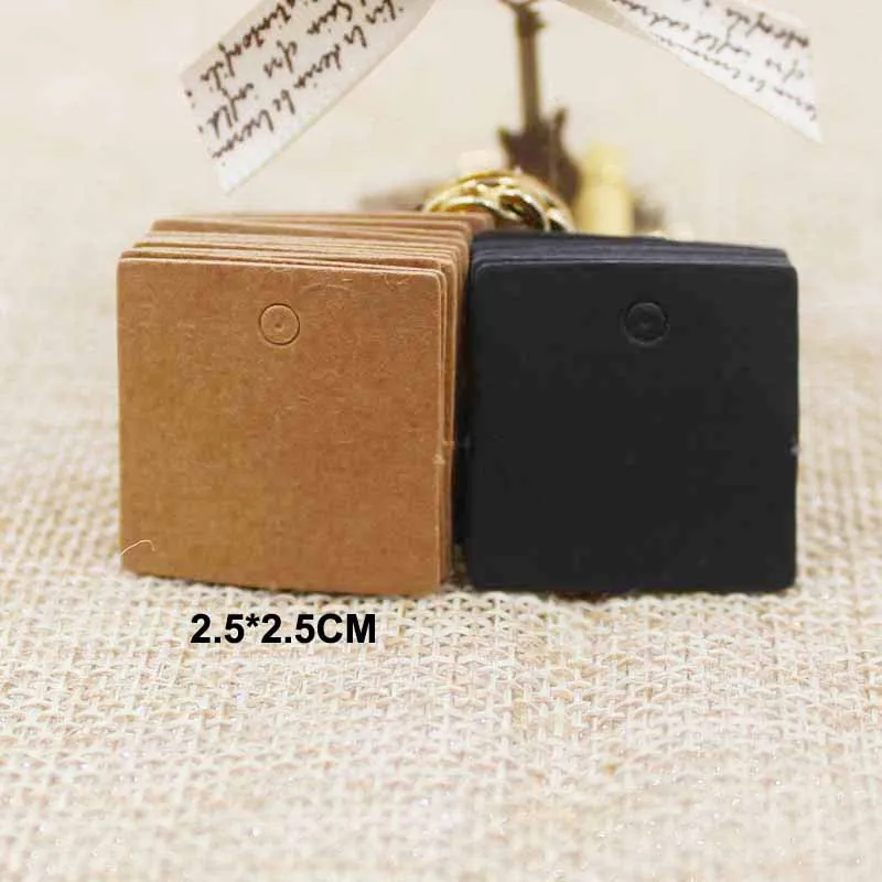 100pcs 2.5*2.5cm Small Size sq - Kraft Hang Tag ulasan dan harga