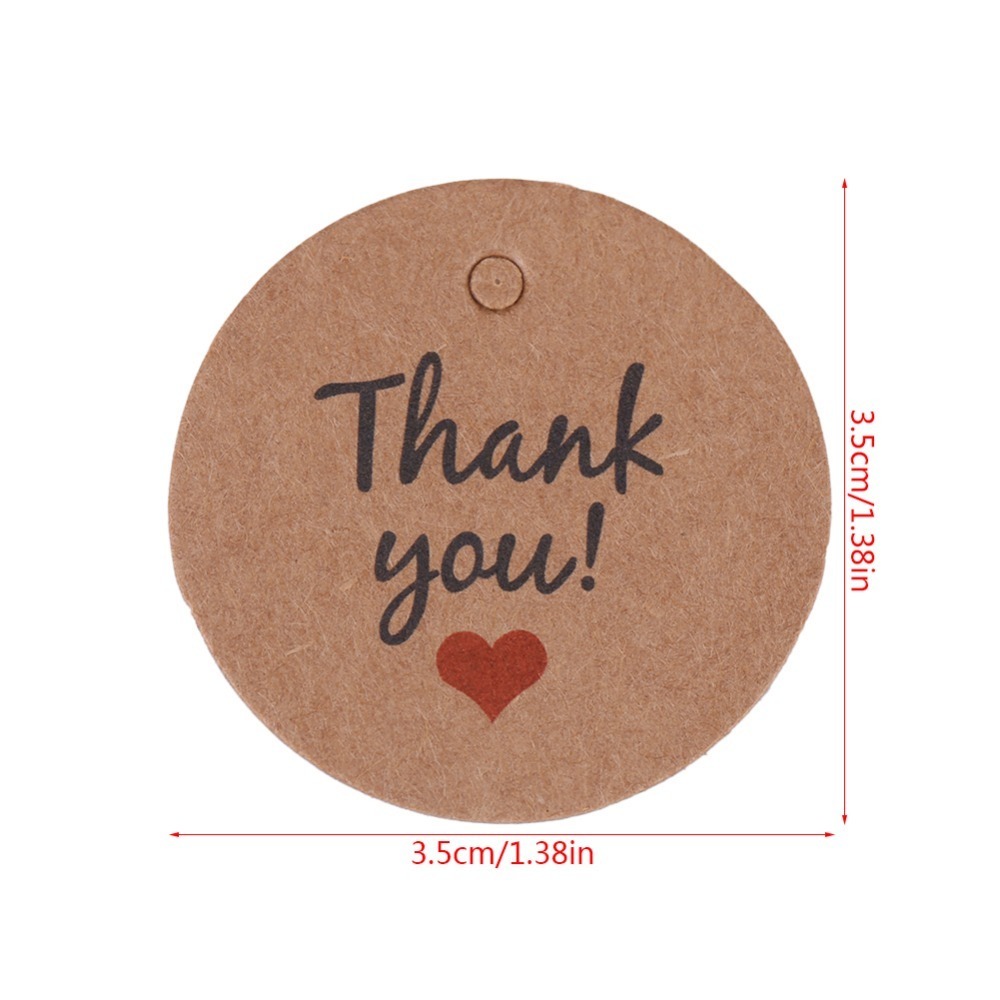 100pcs Price Tag Brown Handmad - Kraft Hang Tag ulasan dan harga