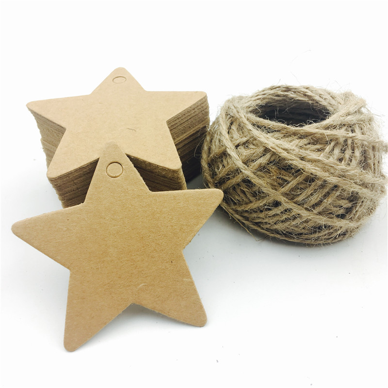 100pcs/lot White Black Brown K - Kraft Hang Tag ulasan dan harga
