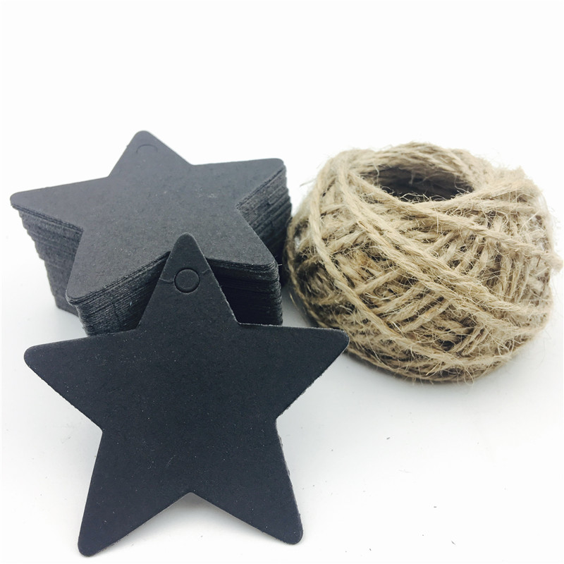 100pcs/lot White Black Brown K - Kraft Hang Tag ulasan dan harga