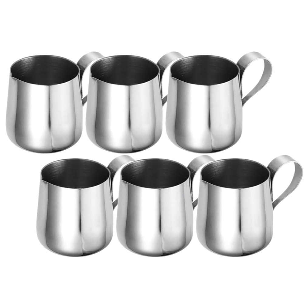 6 Pack Stainless Steel Creamer - Pour Spout Pitcher ulasan dan harga