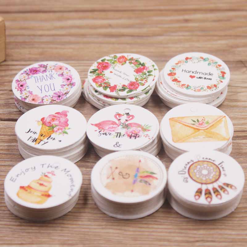 100pcs white /kraft paper gift - Kraft Hang Tag ulasan dan harga