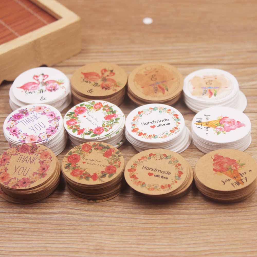 100pcs white /kraft paper gift - Kraft Hang Tag ulasan dan harga