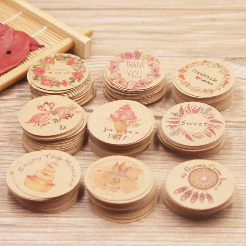 100pcs white /kraft paper gift - Kraft Hang Tag ulasan dan harga