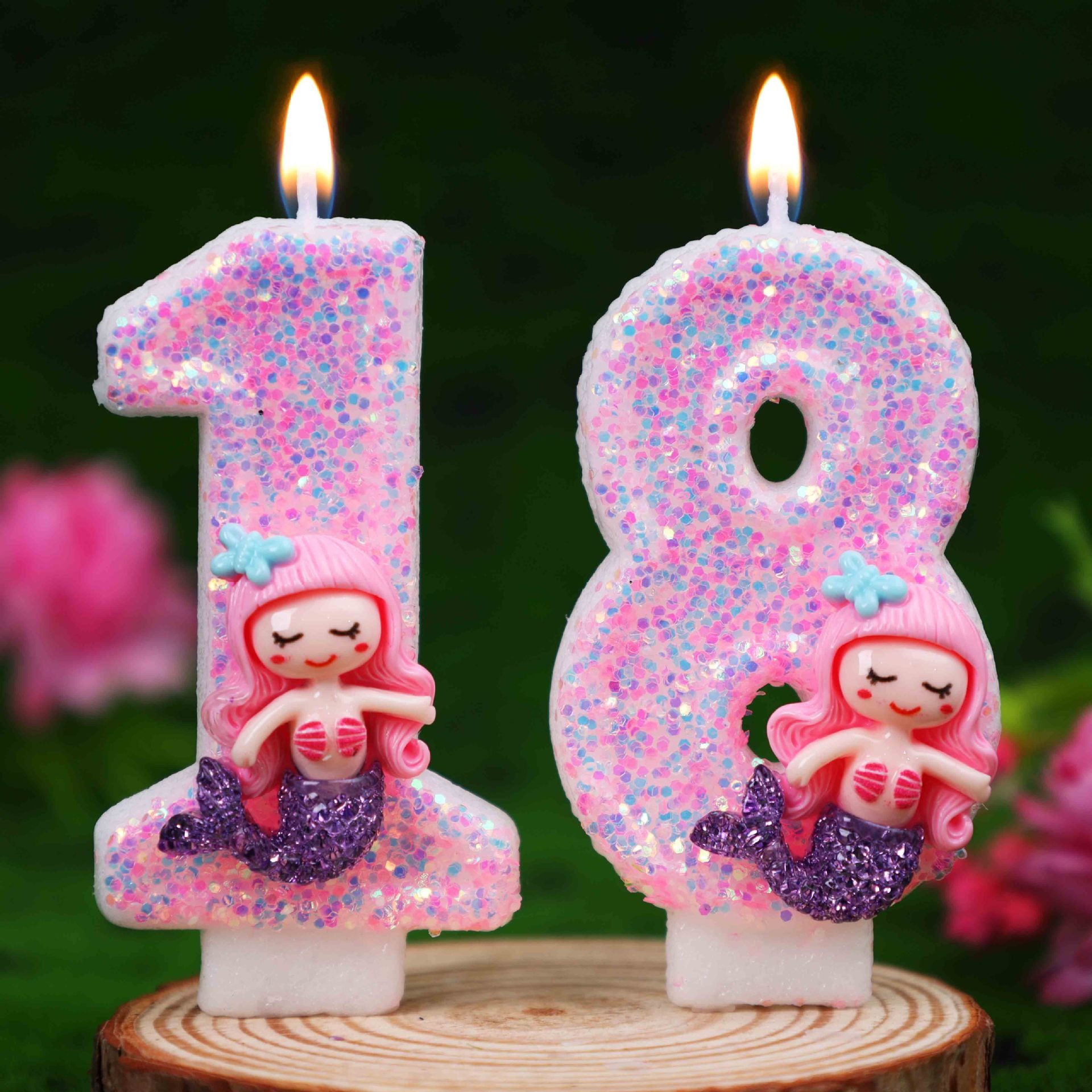 Creative Pink Mermaid 0-9 Digi - Supplies Of Candle ulasan dan harga