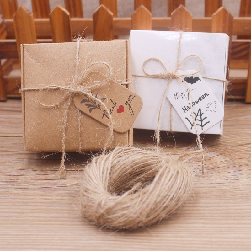 100 pcs 3x5cm Kraft Paper Brow - Kraft Hang Tag ulasan dan harga