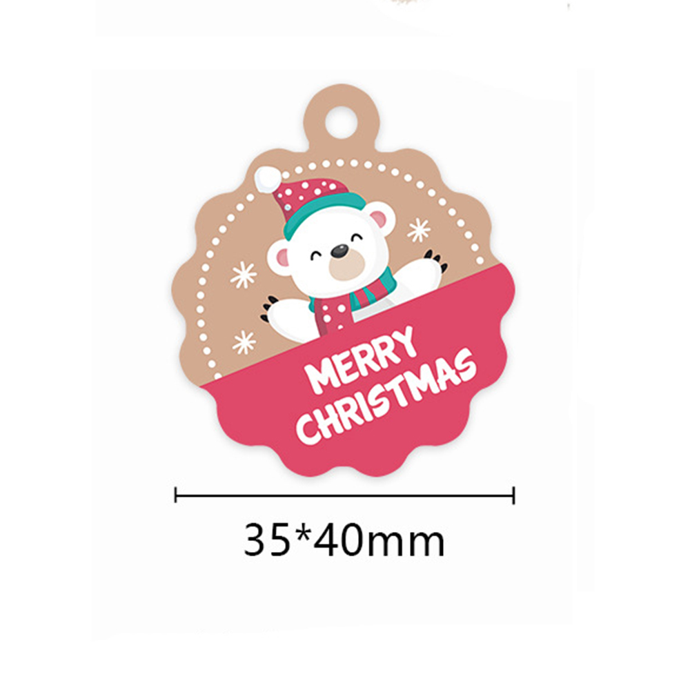 100pcs Merry Christmas Tags Kr - Kraft Hang Tag ulasan dan harga