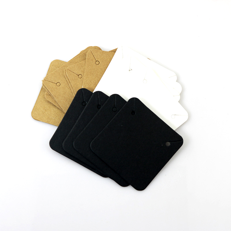 50PCS 5x5cm Blank Kraft Neckla - Kraft Hang Tag ulasan dan harga