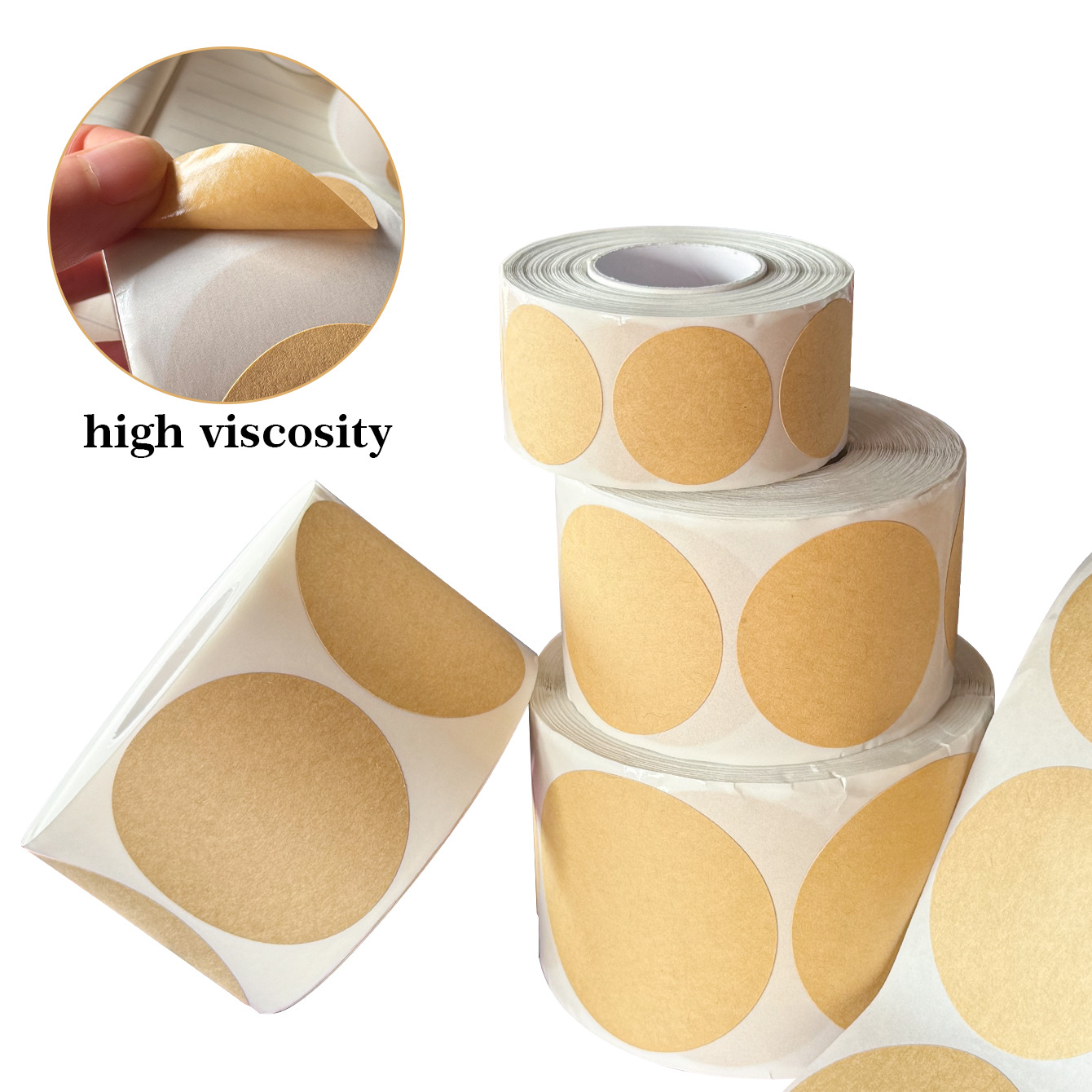 2.5/3.8/4.5/5cm 500PCs/Roll Kr - Kraft Hang Tag ulasan dan harga