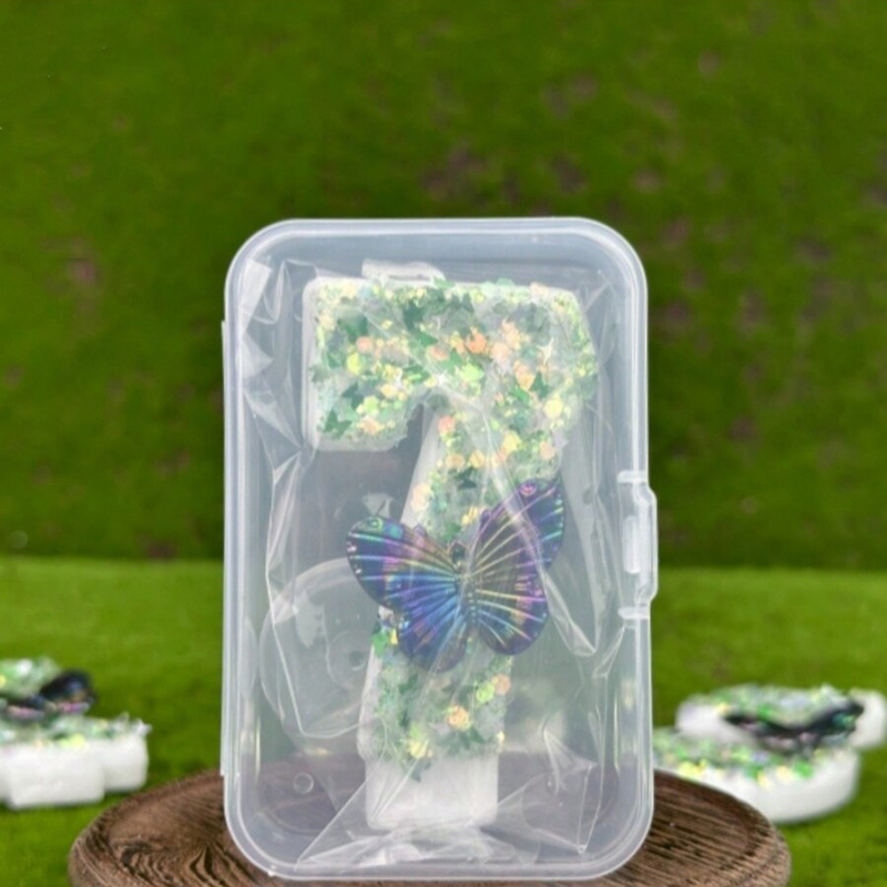 1Pc Green Sequins Number 0-9 B - Supplies Of Candle ulasan dan harga