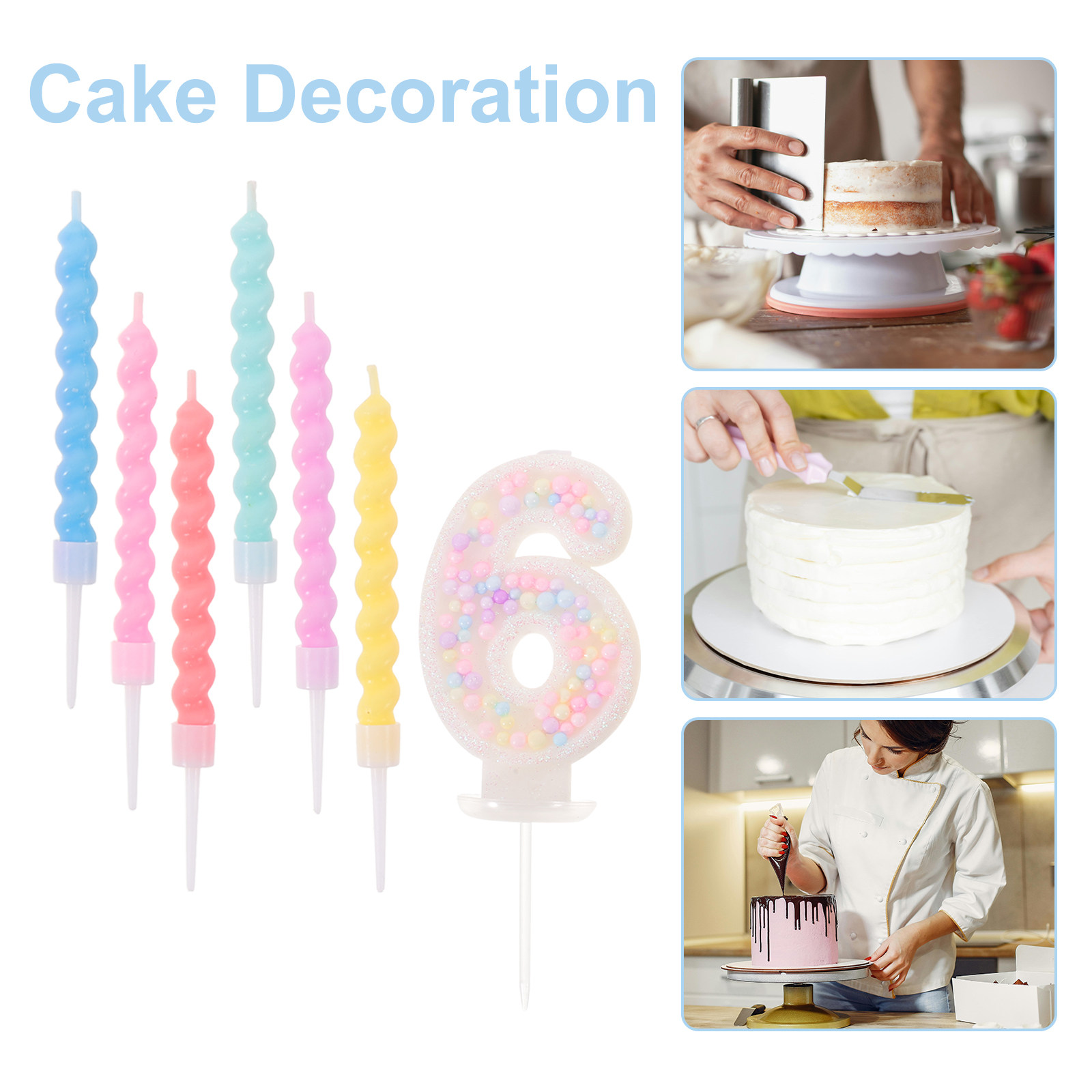 13Pcs Colorful Spiral Birthday - Supplies Of Candle ulasan dan harga