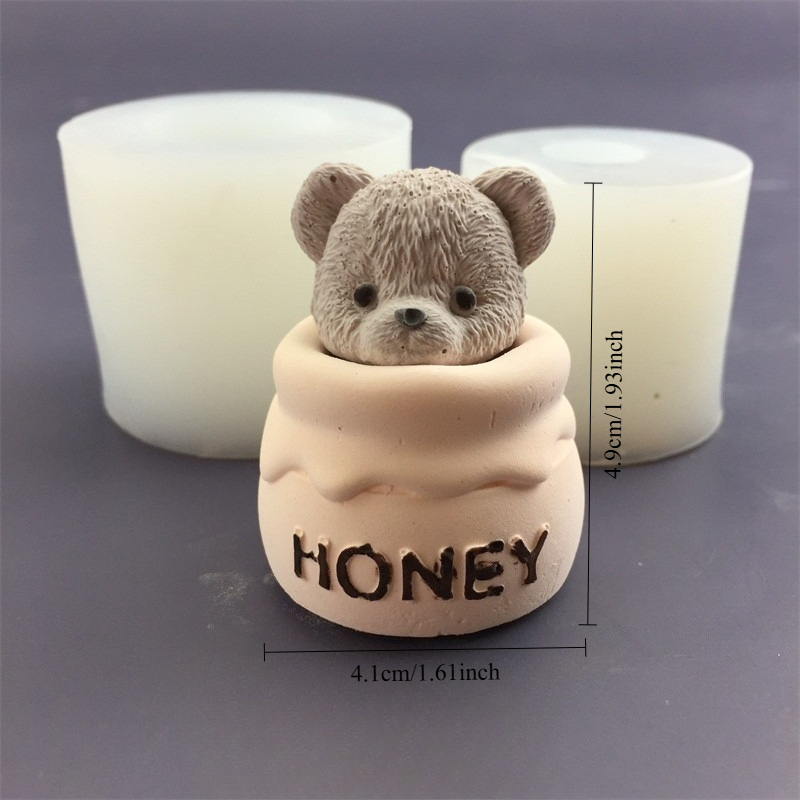 Cute Bear Honey Jar Silicone C - Candle Making Supplies For Beginners ulasan dan harga