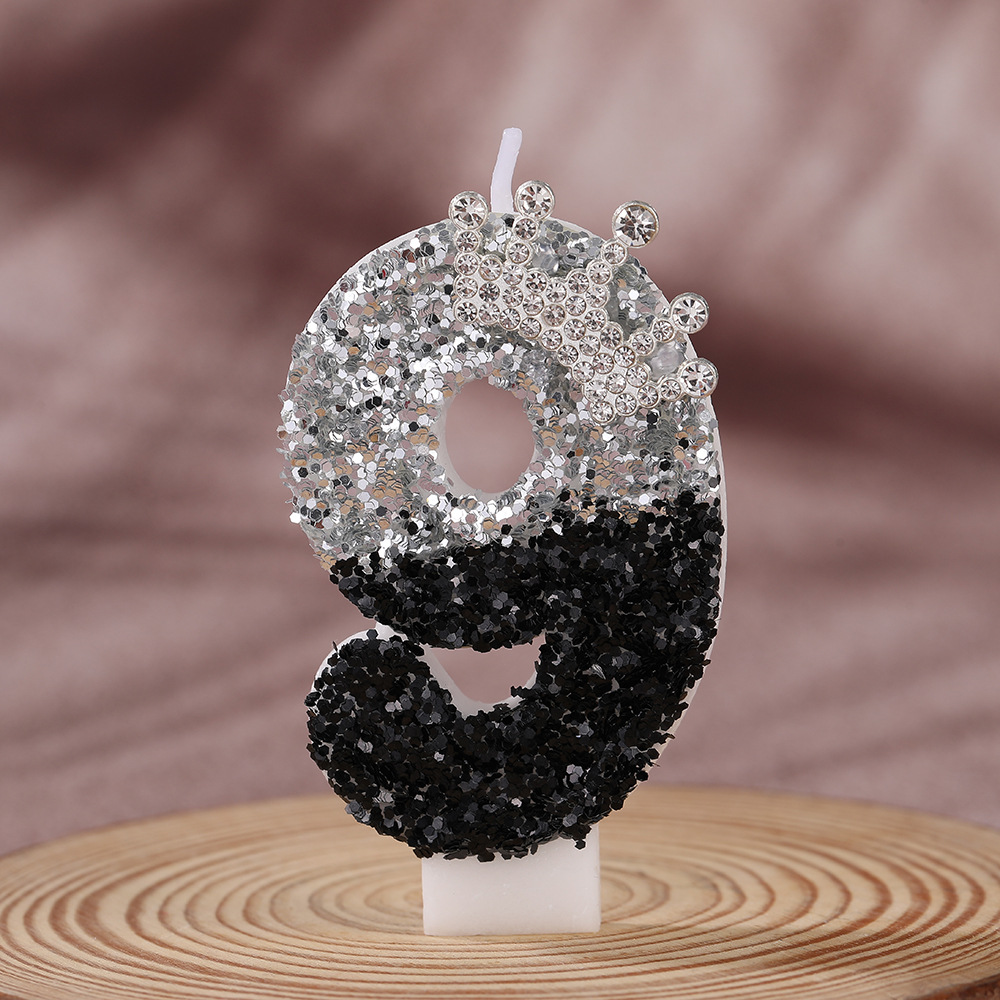 Black Silver Gradient Crown Ha - Supplies Of Candle ulasan dan harga