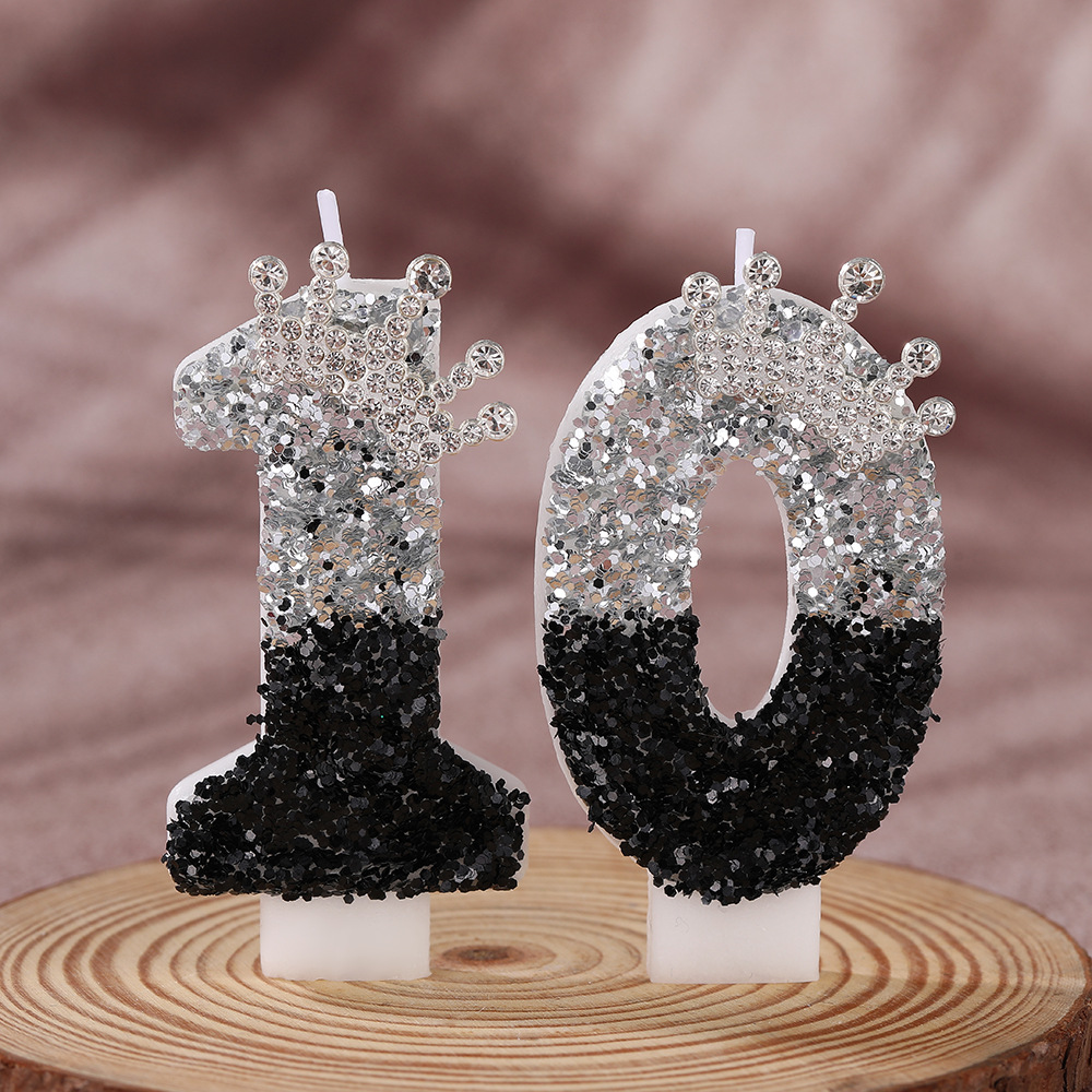 Black Silver Gradient Crown Ha - Supplies Of Candle ulasan dan harga